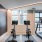 Cardio spin bikes overlooking Philadelphia from luxury Rivermark Northern Liberties Apartments